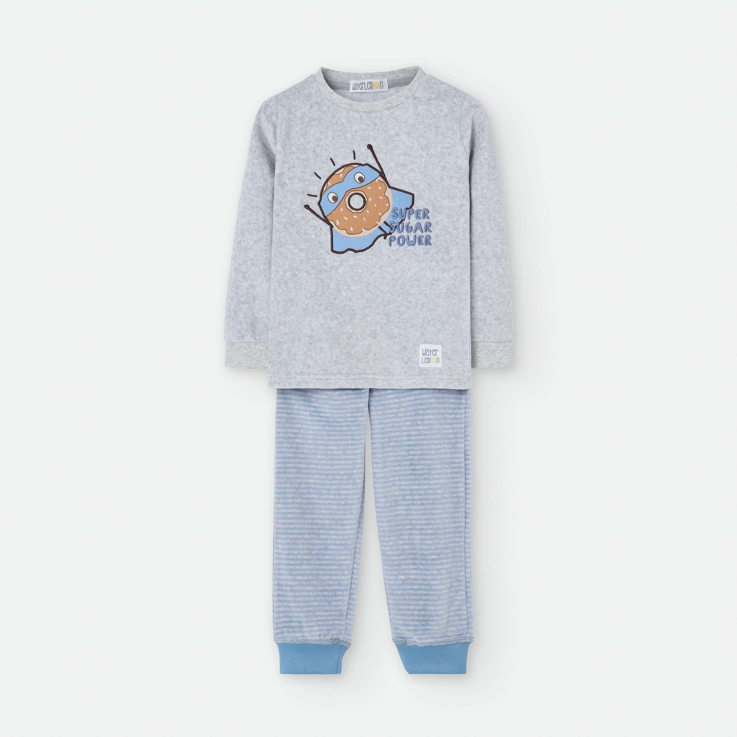 Pijama infantil invierno azul celeste Waterlemon
